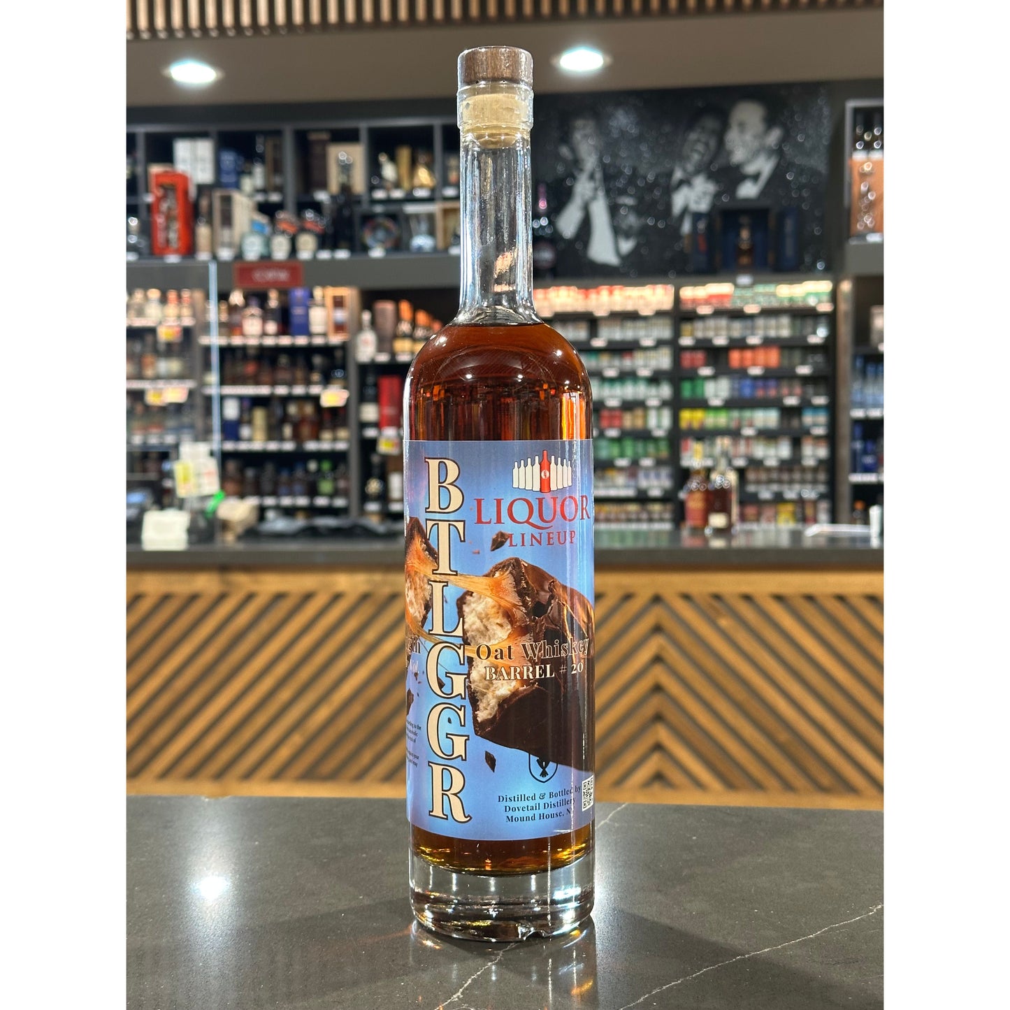 BTLGGR Liquor Lineup Private Barrel Oat Whiskey Barrel Proof