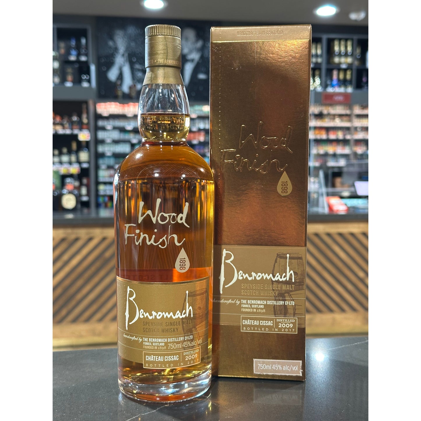 BF Benromach Single Malt Scotch Whiskey Wood Finish Chateau Cissac