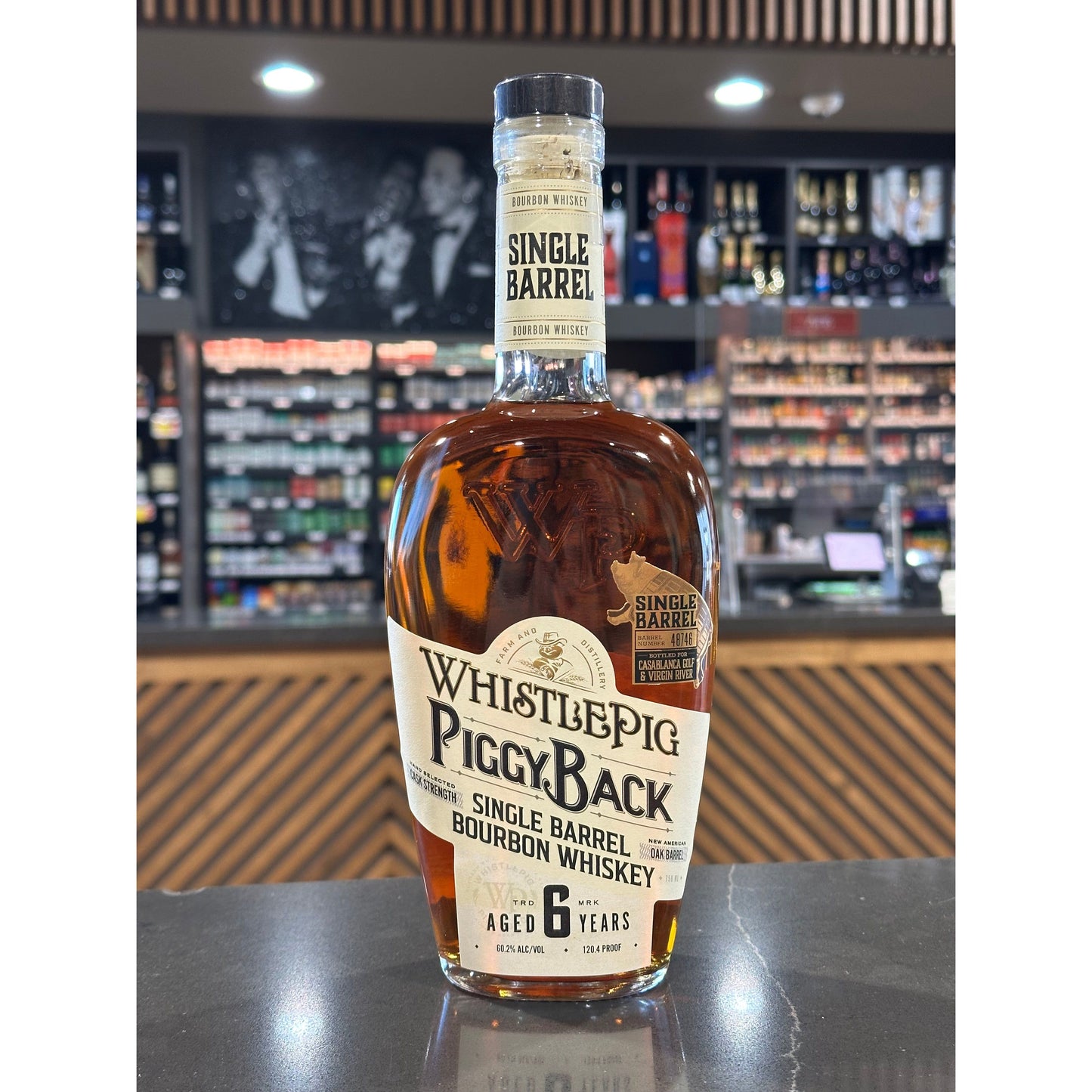 WhistlePig PiggyBack 6 Year Single Barrel Casablanca Golf & Virgin River Private Selection 120.4 Proof 750mL