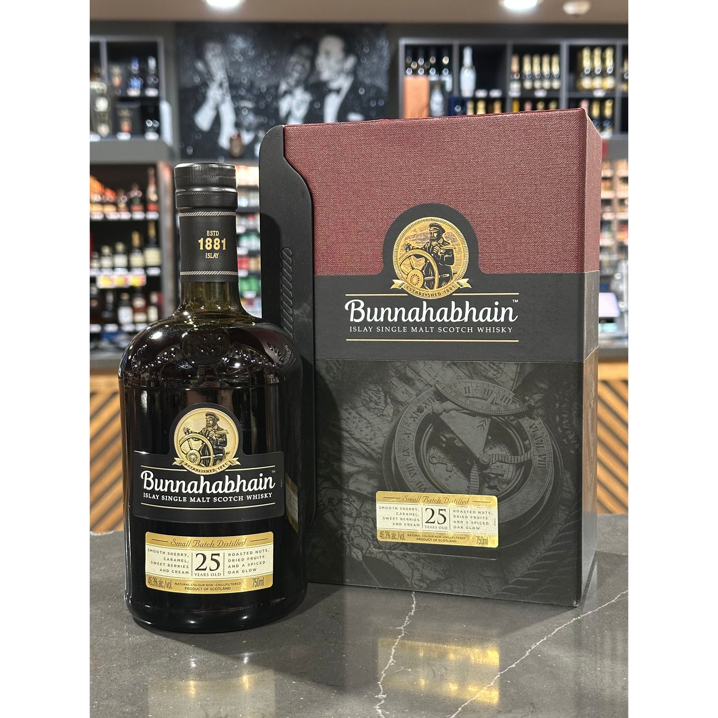 BF Bunnahabhain Islay Single Malt Scotch Whiskey Aged 25 Years