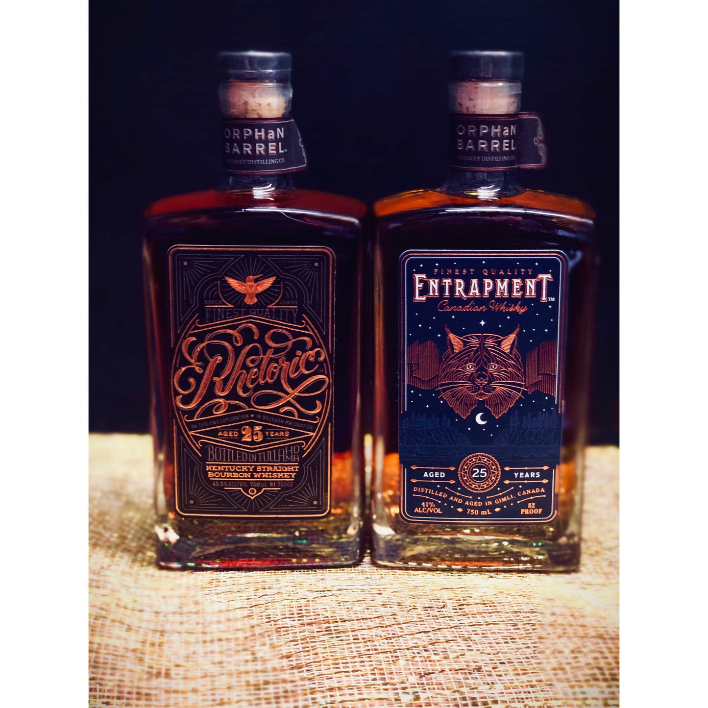 Orphan Barrel 2-pack -Entrapment 25 Year Whiskey and -Rhetoric 25 Year