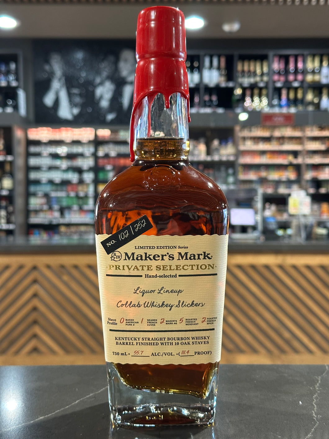 Maker’s Mark Kentucky Straight Bourbon Whiskey Private Selection Liquor Lineup Collab Whiskey Slickers