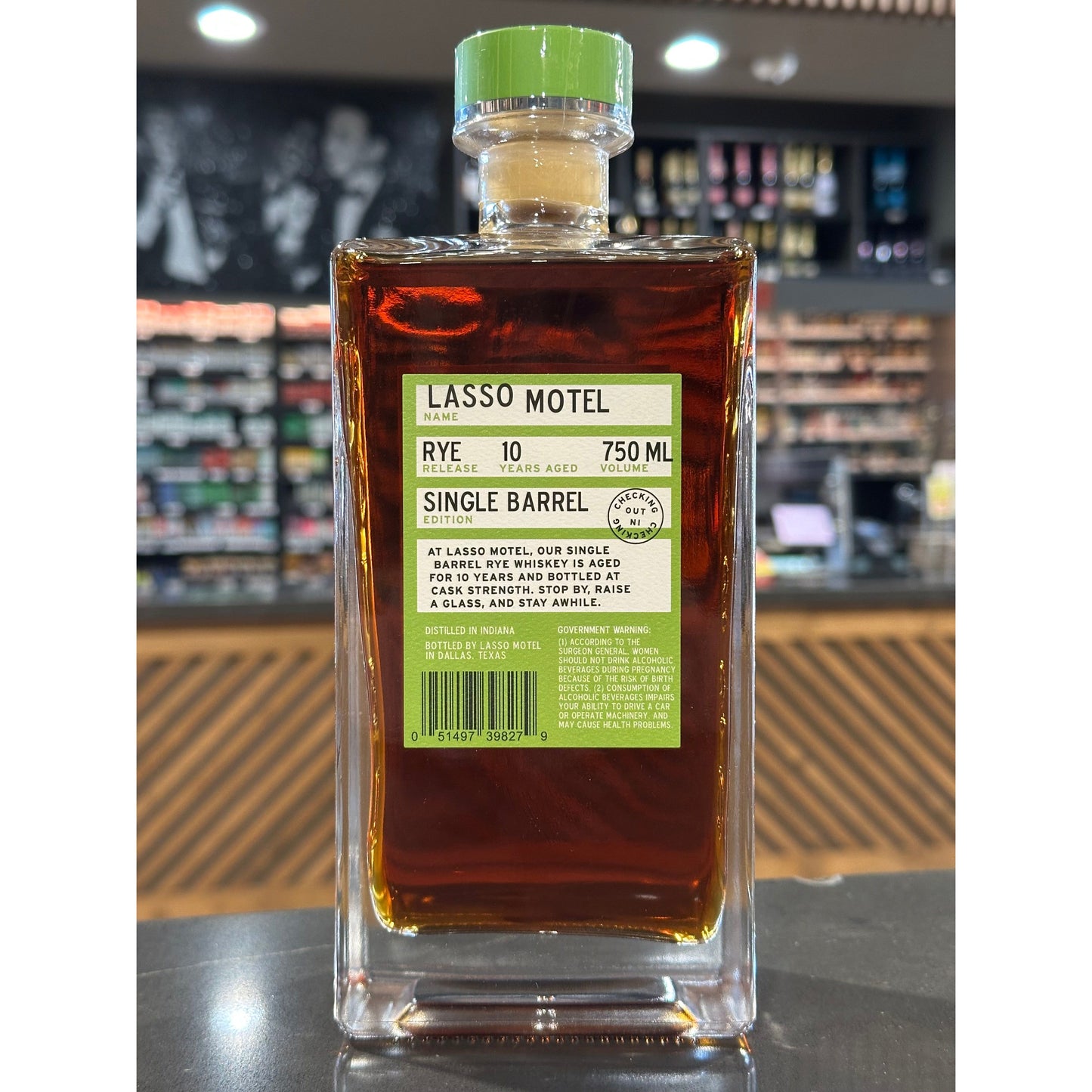 Lasso Motel Single Barrel Rye Whiskey Cask Strength Aged 10 Years