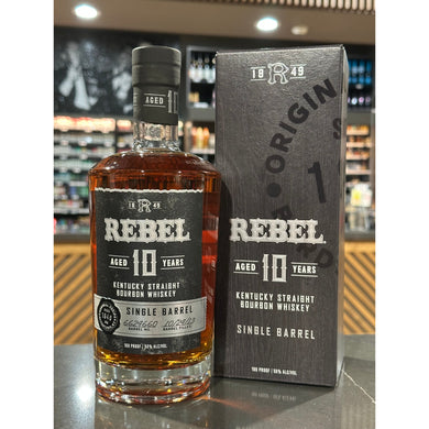 Rebel Aged 10 Year Kentucky Straight  Bourbon Whiskey Single Barrel