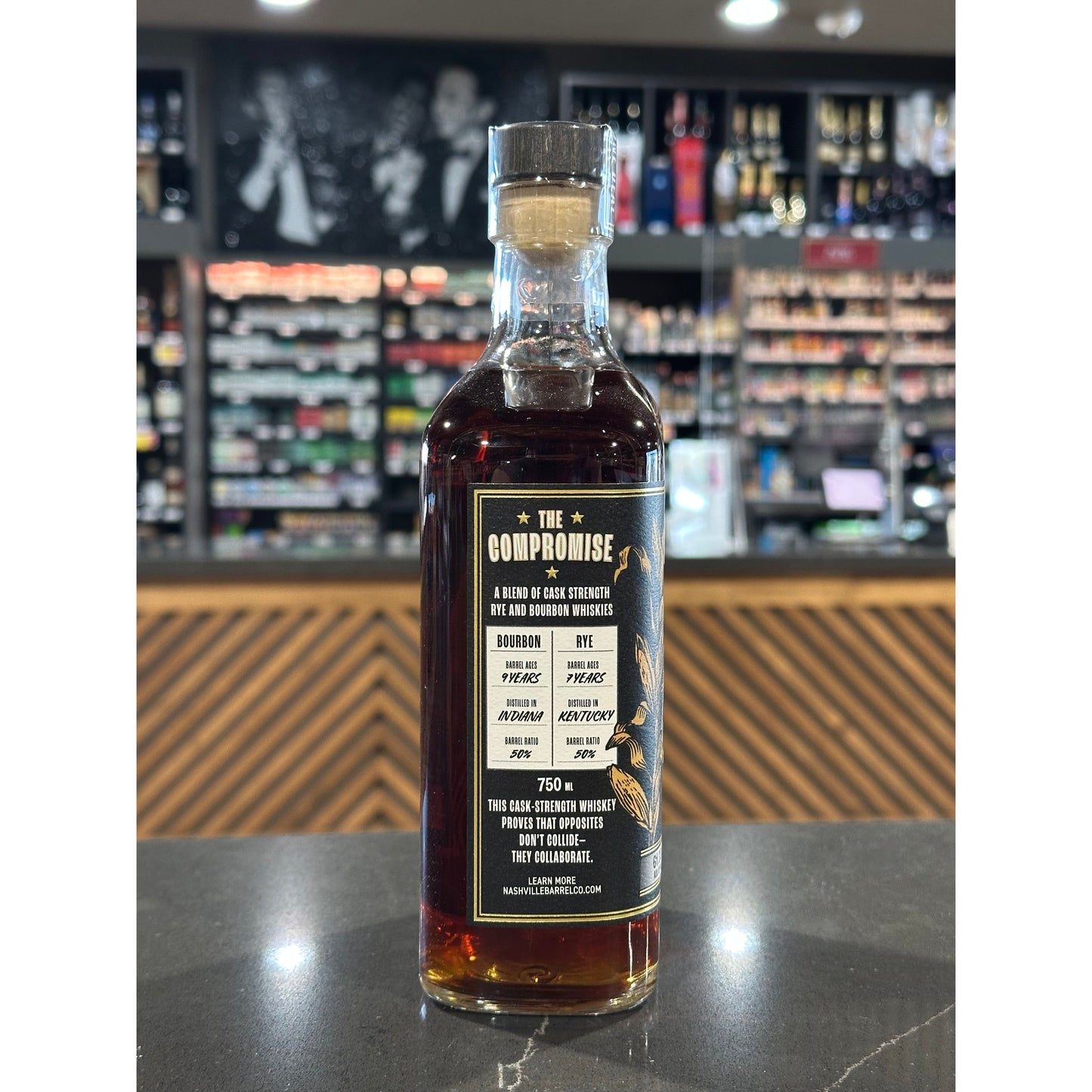 The Compromise 50/50 Bourbon & Rye Blended Whiskey Nashville Barrel Co.