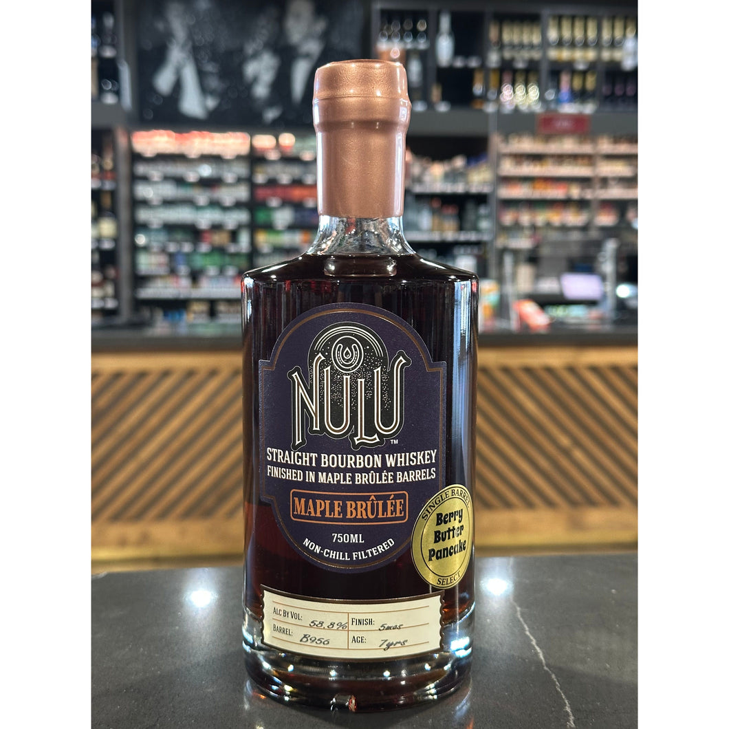 Nulu Maple Brulee Straight Bourbon Whiskey Finished in Maple Brulee Barrels
