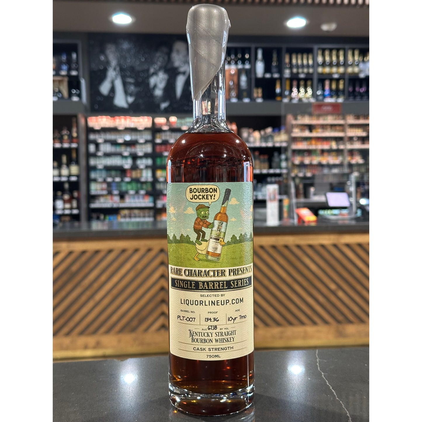 Rare Character Liquor Lineup Private Selection  Barrel Strength Limited Edition PLT007 Bourbon Jockey