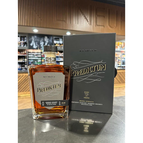 PRAEDICTUM | AGED 15 YEARS | KENTUCKY STRAIGHT BOURBON | “WIN IN SIX”