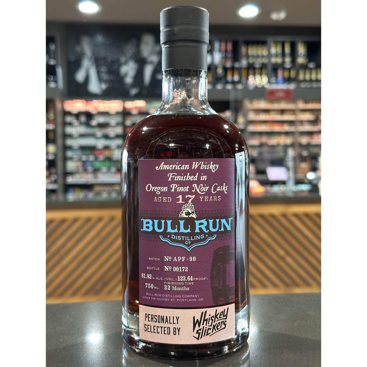 Bull Run 17 Year American Light Whiskey Finished in Pinot Noir Casks Slickers/Lineup Colab