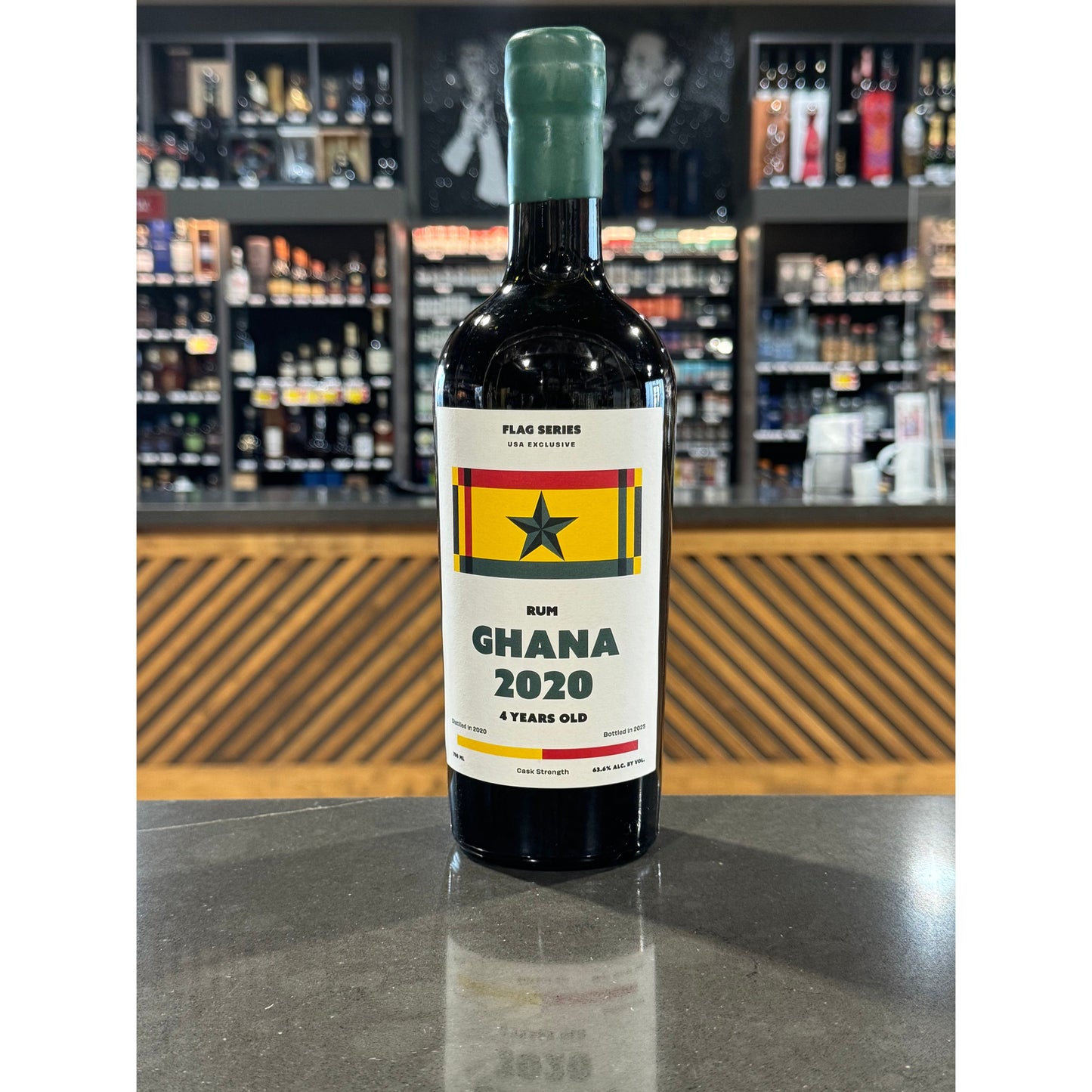 Flag Series Ghana 2020 Aged 4 Years Single Rum – Cask Strength – 750mL