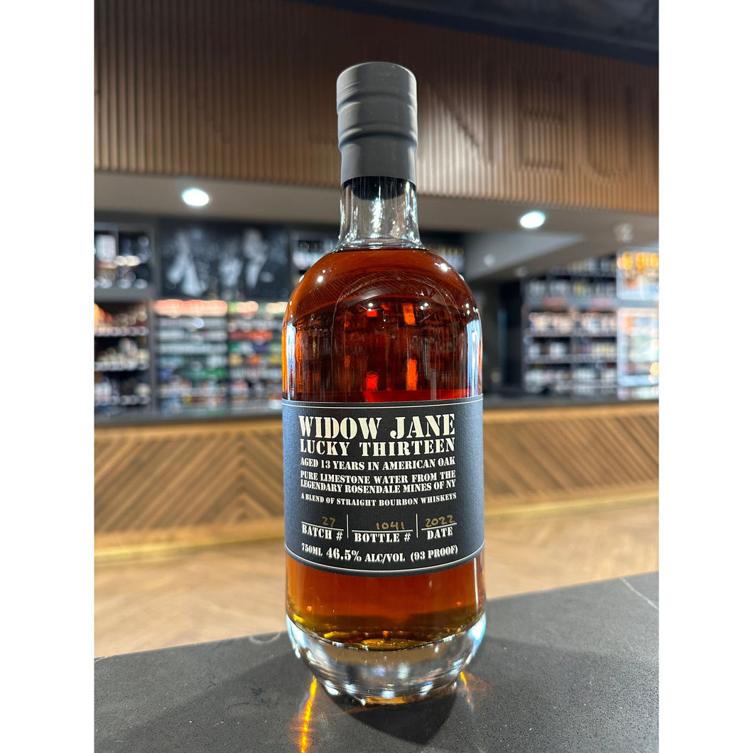 WIDOW JANE | LUCKY THIRTEEN  13 YEAR AGED BLEND OF STRAIGHT BOURBON WHISKEYS