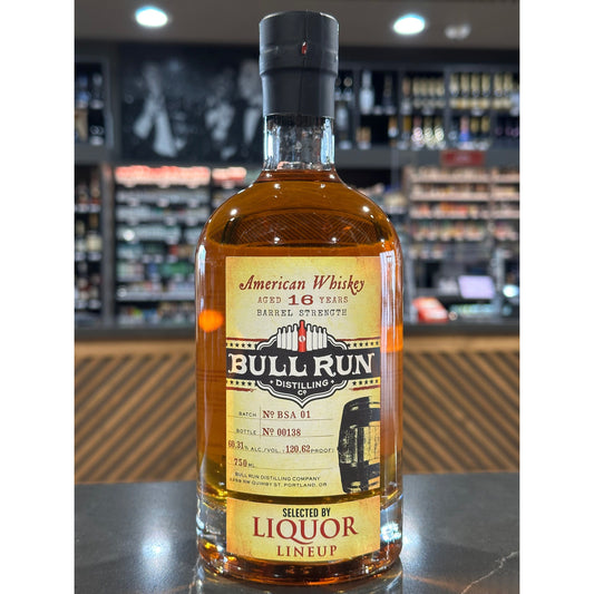 Bull Run American Whiskey Aged 16 Years Barrel Strength Liquor Lineup Private Barrel Store Pick