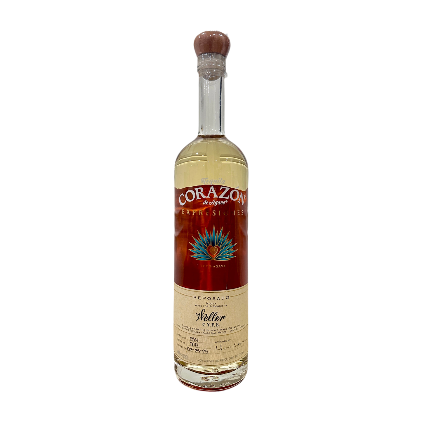 Corazon De Agave Tequila Reposado Expresiones Weller CYPB Barrels