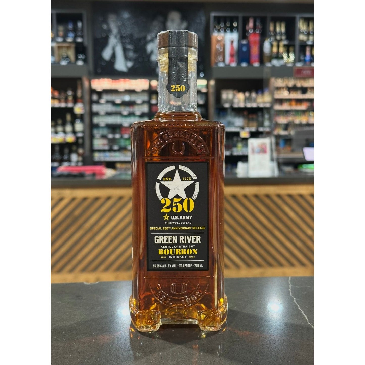 Green River U.S. Army 250th Anniversary Kentucky Straight Bourbon 111.1 Proof  750mL