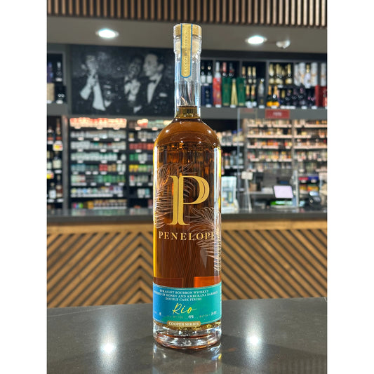 PENELOPE RIO STRAIGHT BOURBON WHISKEY FINISHED IN HONEY AND AMBURANA BARRELS DOUBLE CASK FINISHED