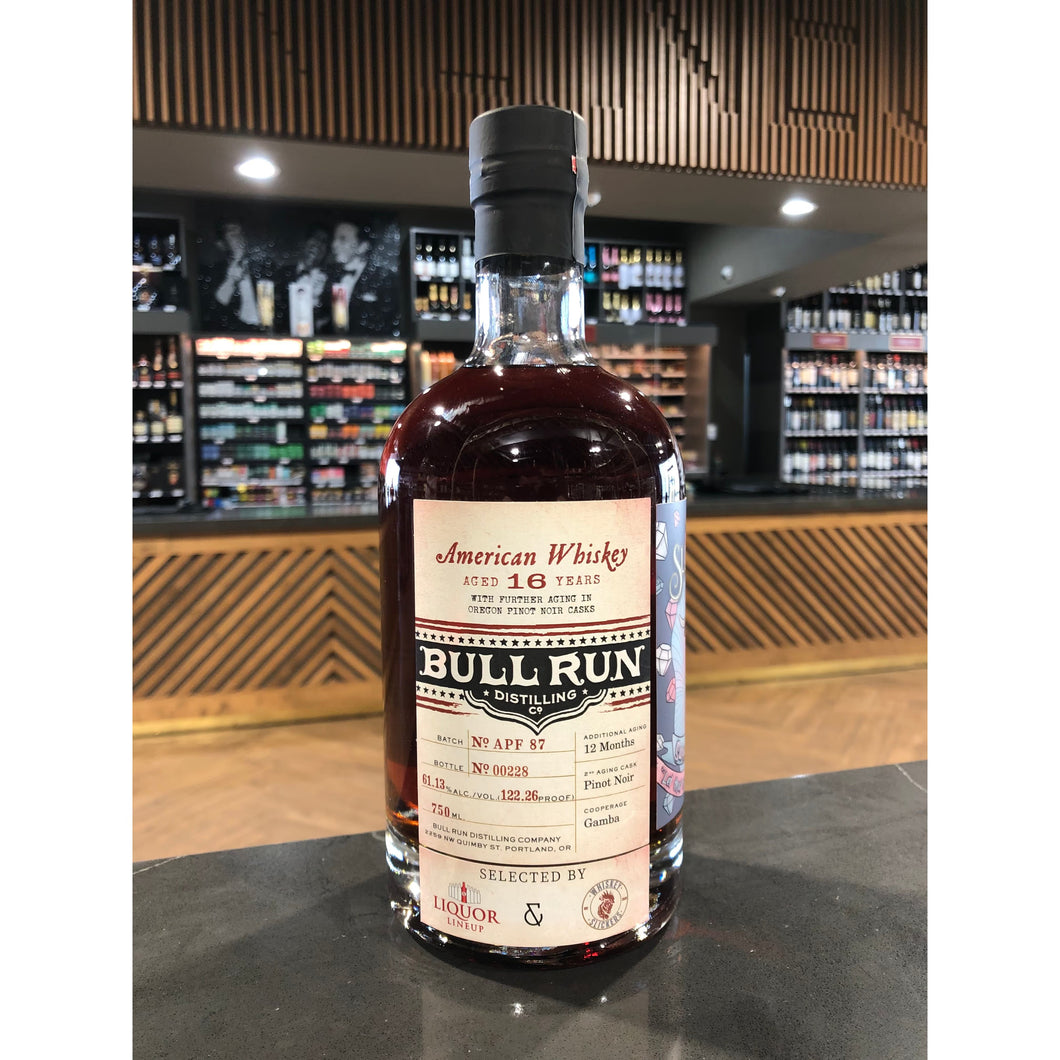 Bull Run | 16 Year MGP Whiskey | Collaboration Private Barrel | Liquor Lineup/Whiskey Slickers