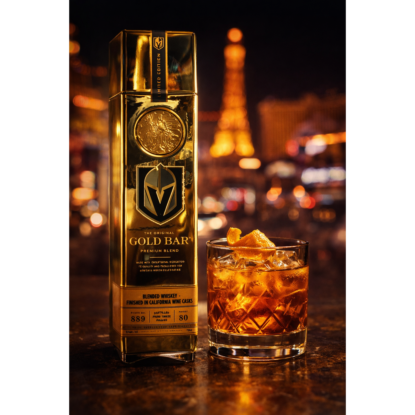 Gold Bar Whiskey Vegas Golden Knights Limited Edition