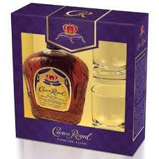 Crown Royal 750ml Gift Set With 2 Glasses.