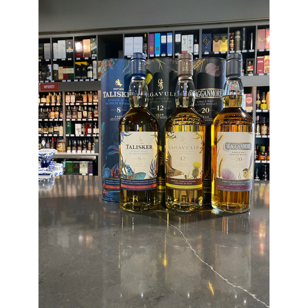 Natural Cask Strength Release | 3-Pack | Cragganmore 20 Year | Lagavulin 12 Year | Talisker 8 Year