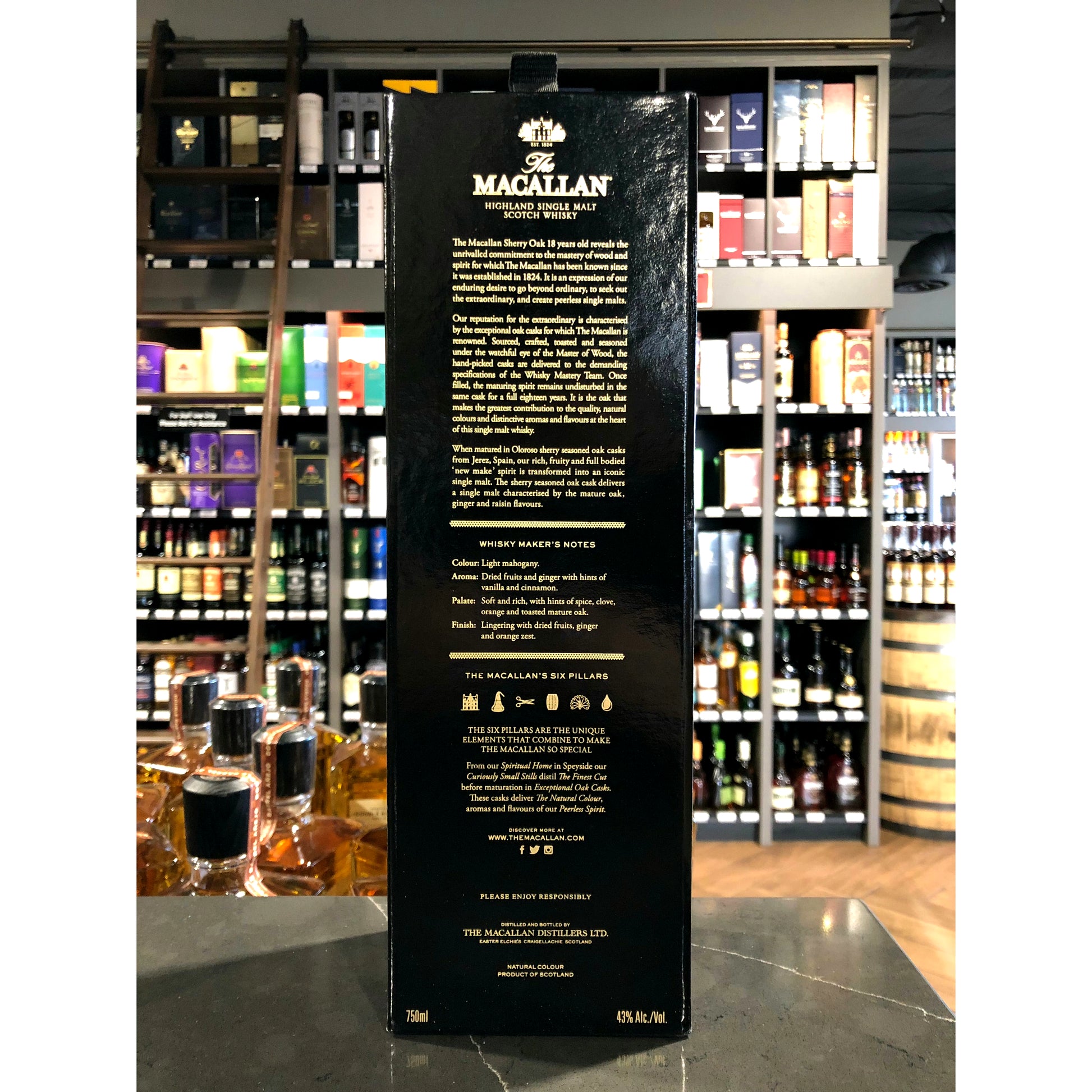 The Macallan 18 Years Old Highland Single Malt Scotch Whisky Sherry Oa –  Liquor Lineup